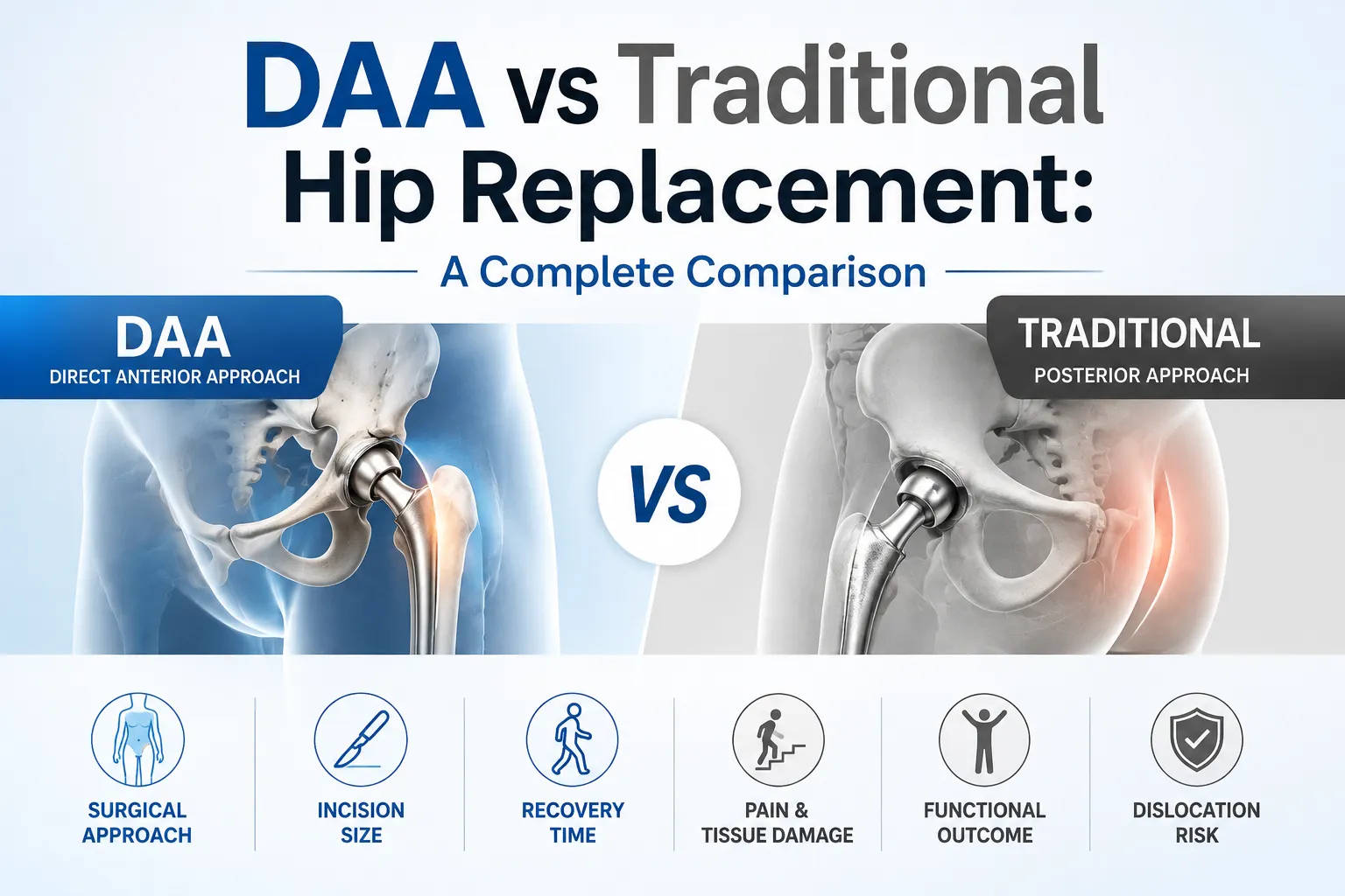 DAA vs Traditional Hip Replacement: A Complete Comparison